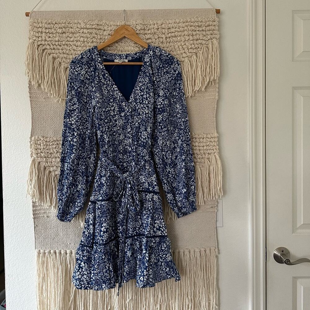 Madewell Tie-Waist Tiered Mini Dress